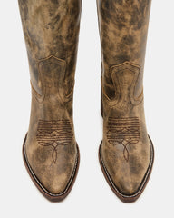 ALBANY BROWN DISTRESSED WIDE CALF